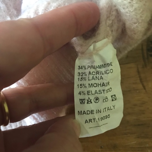 Alexandre Laurent Paris Sweater Womens Sz Small S Pink Mohair Made In Italy - Picture 9 of 10